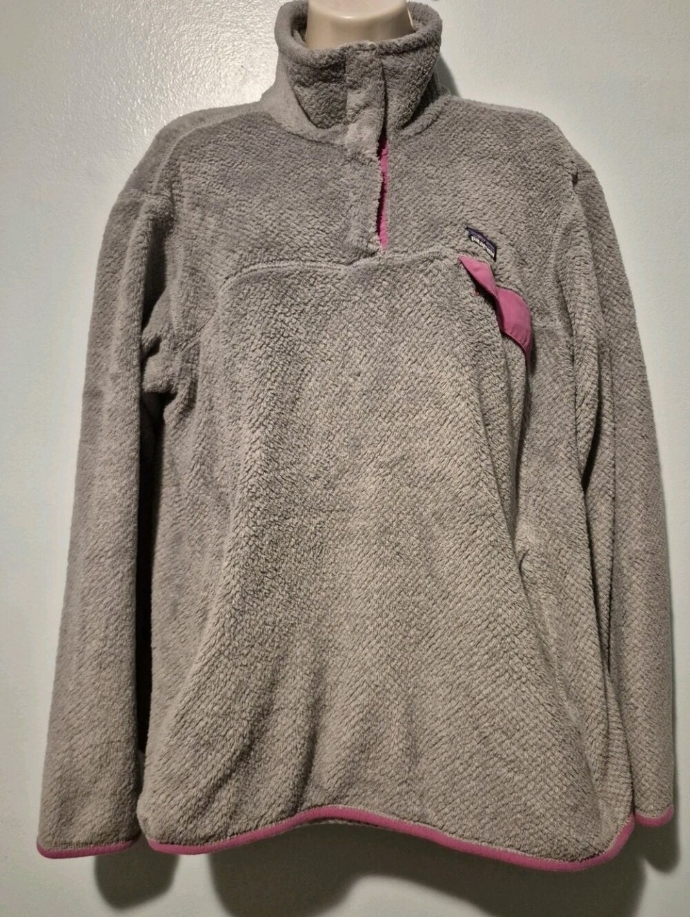 Patagonia Re-Tool Snap-T Womens XL Fleece Pullover Polartec Thermal Pro Gray